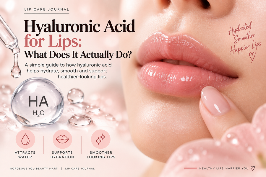 Hyaluronic acid lip care for hydrated smoother-looking lips